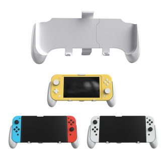JYS 3 en 1 manette de protection coque de protection housse retractable support de support detachable pour Nintendo Switch commutateur OLED Lite commutateur - Blanc