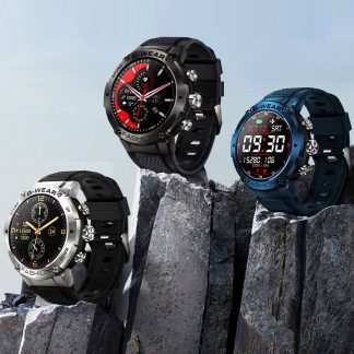 Bakeey K28H 1,32 pouces IPS 360 * 360px Dual UI Moniteur de frequence cardiaque dynamique Bluetooth Appelant plusieurs modes sportifs 360mAh Longue veille BT5.0 Montre intelligente - Bleu