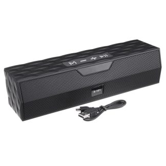 Portable Sans Fil Bluetooth Haut-Parleur Stereo Basse Lourde Carte TF Reduction De Bruit Mains Libres Avec HD Mic - Bleu