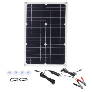 20W 18V 5V Panneau solaire en PET EVA + avec double port USB et CC en ligne