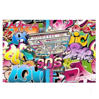 7x5FT Annees 1990 Hip Hop Fete Theme Photographie Toile de fond Studio Prop Fond