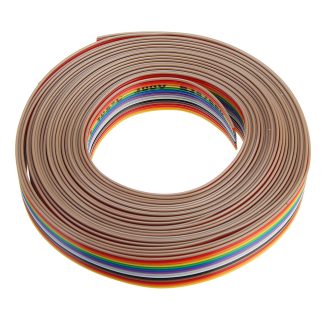 3pcs 5M ceble ruban de 1,27 mm hauteur 14P ceble plat arc-en-ciel couleur ruban