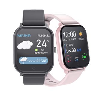 Bakeey T55 24h frequence cardiaque pression arterielle moniteur d'oxygene sanguin meteo push musique 1.3 pouces montre intelligente - NO.1