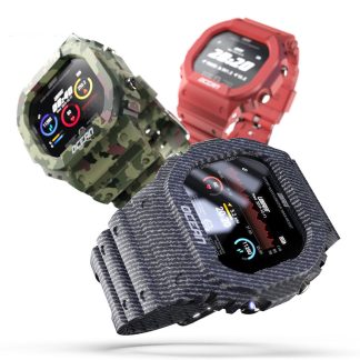 LOKMAT OCEAN IP68 bracelet etanche moniteur de frequence cardiaque mode multi-sport camera telecommande montre intelligente - Bleu