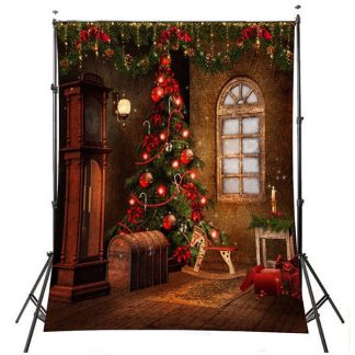 5x7FT 3x5FT arbre de noel cadeau mur vinyle photographie toile de fond photo fond - 1,5 * 2,1 m