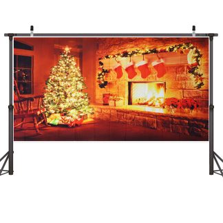 Fete de noel photographie fond suspendus tissu enfants Photo Studio toile de fond decoration - 1,25 x 0,8 m