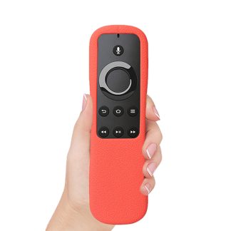 Peau de couverture de telecommande TV rouge pour Amazon Alexa Voice Fire TV Remote la plus recente deuxieme generation