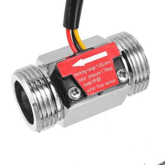 Capteur de debit d'eau e effet Hall Capteur e effet Hall 6 points G3/4 Detection de debit de debitmetre d'eau de haute precision