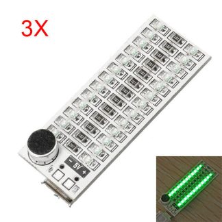 3Pcs 2x13 USB Mini Spectre Vert LED Conseil Contrele vocal Sensibilite Ajustable