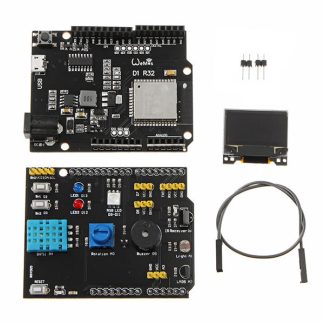 Carte d'extension multifonction DHT11 LM35 Humidite de la temperature UNO ESP32 Rev1 WiFi D1 R32 Shield OLED 0,96 pouce Geekcreit pour Arduino - produits qui fonctionnent avec les cartes officielles Arduino