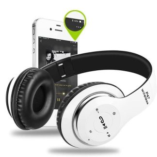 Bakeey P47 Casque sans fil Bluetooth 5.0 Casques 9D HIFI ecouteurs e bandeau pliable e reduction de bruit stereo avec micro - Noir