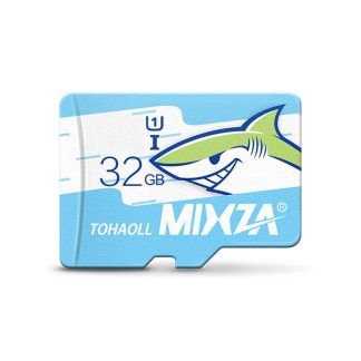 MIXZA Requin Edition Memoire Carte 32Go Micro SD Carte Classe10 pour Smartphone Camera MP3