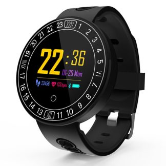 Bakeey Q8 Plus ecran couleur 1.0 pouces Moniteur de frequence cardiaque dynamique Sport Bracelet intelligent Bluetooth - Noir