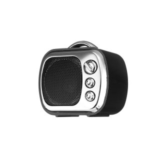 Mini haut-parleur sans fil Bluetooth Vintage Vintage Carte TF Entree mains libres haut-parleur stereo Decoration creative - Argent