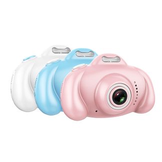 X400 4 in1 32G 2000W 2.0 pouces Mini appareil photo numerique pour enfants HD 1080P LCD appareil photo jouet cadeau pour les enfants - Rose Mini camera