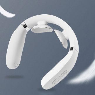 Bakeey Massage de traction cervicale electrique avec diffusion vocale stimulateur d'impulsion Rechargeable chauffage analgesique masseur de cou - Blanc