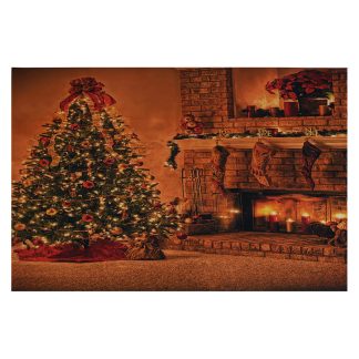 1x1.5m 1.5x2.2m 1.8x2.5m arbre de noel cheminee chaussettes photographie toile de fond tissu pour Photo Studio toile de fond decoration accessoires - 1,5 x 2,2 m