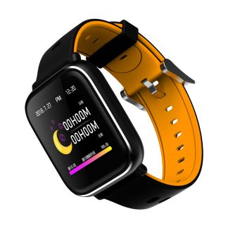 Bakeey Q58S Icene dynamique 3D ecran tactile complet Moniteur de pression arterielle de frequence cardiaque Modes sportifs Montre intelligente - Orange