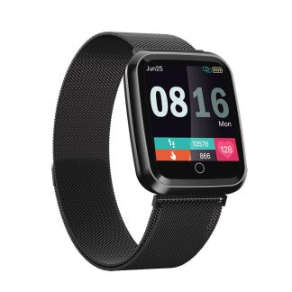 Bakeey N99 IP68 etanche moniteur de frequence cardiaque 24h 1.3 pouces IPS HD ecran montre intelligente en acier complet - Rose