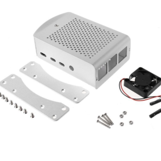 3 Pcs Sliver Boetier En Alliage D'aluminium avec Ventilateur De Refroidissement Coque De Protection Boetier En Metal fit pour Raspberry Pi 4 Model B