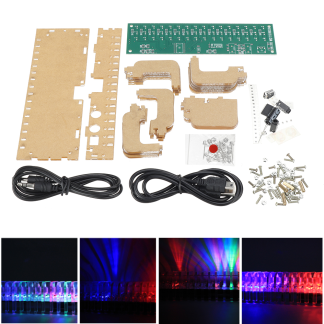 WangDaTao DIY Kit de spectre de musique de respiration e une rangee Kit de production de pratique de soudage - Rouge