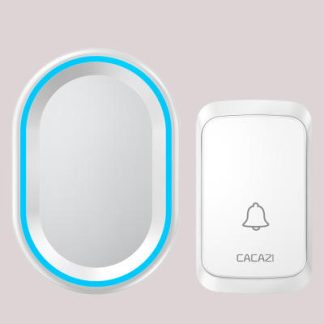 58 sonneries sonnette sans fil Securityc Remote Button Home Cloche Clignotante - Noir Prise americaine 1