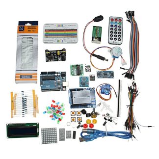 Kits de projet de demarrage avec UNO R3 Mega 2560 Nano Composants du kit de planche e pain Geekcreit pour Arduino - produits compatibles avec les cartes officielles Arduino