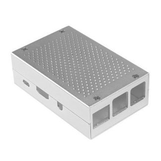 Boetier de carte mere en metal pour Raspberry Pi 2 / 3B + boetier en alliage d'aluminium avec coque de dissipateurs de chaleur pour Raspberry Pi - Cas avec ventilateur