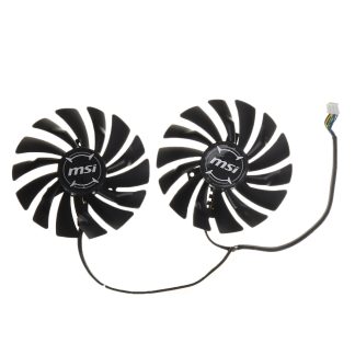 2 pieces MSI RX580 FDC10U12S9-C ventilateur carte graphique ventilateur de refroidissement PLD10010S12HH/PLD09210S12HH