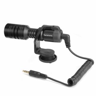 Mini microphone e condensateur montable Saramonic Vmic pour cameras DSLR sans miroir et video ou Smartphones et tablettes