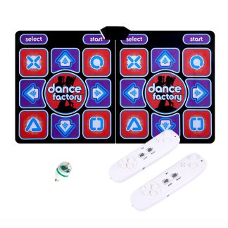 Tapis de danse filaire Pad ordinateur TV Minceur Couverture de danse avec deux manettes somatosensorielles une version de lumieres colorees - une