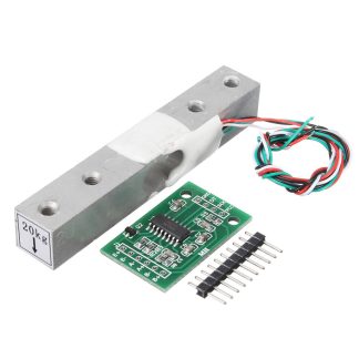 3pcs HX711 Module + 20kg Kit de cellule de pesee de capteur de pesage en alliage d'aluminium Geekcreit pour Arduino - produits qui fonctionnent avec les cartes officielles Arduino