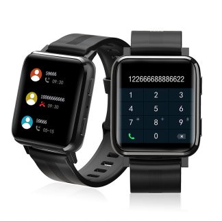 [Lecture de musique locale] Bakeey F30 Appel Bluetooth Montre tactile de 1,54 pouces Frequence cardiaque Pression arterielle Moniteur d'oxygene Montre intelligente - Rouge