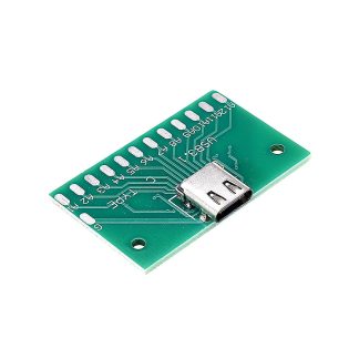 10pcs TYPE-C Carte de test femelle USB 3.1 avec adaptateur de connecteur femelle PCB 24P pour mesurer la conduction du courant