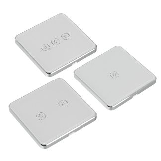 Commutateur ZB Batterie fonctionnant avec l'autocollant de commutateur tactile TuYa Hub Smart Life App Control alimente par TuYa - 3CH