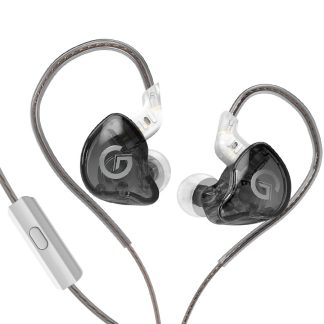 KZ GK-G1 ecouteur filaire intra-auriculaire dynamique HiFi annulation de bruit jeu de sport ecouteur ceble detachable bouchons d'oreille casque avec microphone - Noir