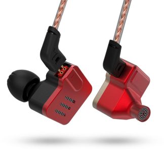 Original KZ BA10 HIFI ecouteur 5BA Conducteur D'armature equilibre 3.5mm In-Ear Moniteur Basse Casque - Sans-microphone or rouge