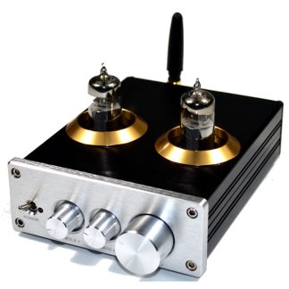 Amplificateur de puissance bluetooth 4.2 e preampli e tube electronique 6J5 - Noir
