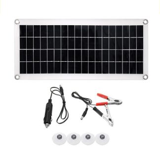 Panneau solaire durable double USB 20W 18V portable avec 4XSuckers & cebles