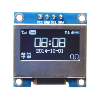 ecran 0.96 pouces 4 broches blanc LED IIC I2C OLED avec couvercle de protection d'ecran Geekcreit pour Arduino - produits compatibles avec les cartes officielles Arduino