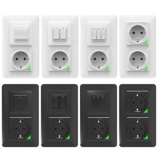 MoesHouse WiFi Smart Light interrupteur mural prise de courant bouton poussoir DE EU Smart Life Tuya telecommande sans fil fonctionne avec Alexa Google Home - #1