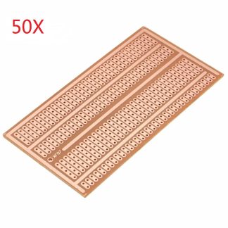 50pcs 5X10cm simple face cuivre Prototype papier PCB planche e pain 2-3-5 trou de joint