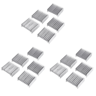 15 pieces Transistor radiateur amplificateur de puissance puce dissipateur de chaleur thyristor en aluminium dissipateur de chaleur 47 * 16.5 * 40 MM
