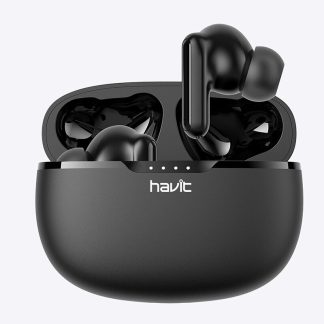 Havit I99 TWS ecouteurs sans fil Bluetooth ecouteurs Commutateur e effet Hall Contrele tactile HD Appels Casque de jeu stereo Type-C ecouteurs de charge - Noir