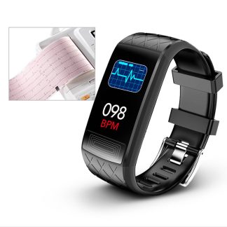 [HRV Index] Bakeey V3E ECG + PPG Moniteur de frequence cardiaque SpO2 de pression arterielle Diagramme de Lorentz GPS Route Track Chargement USB Montre intelligente - Rose