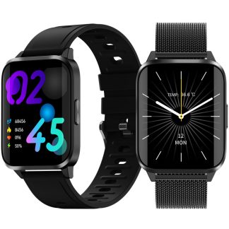 Bakeey JM01 ecran tactile complet de 1,69 pouces Frequence cardiaque Oxygene sanguin Moniteur de temperature corporelle Modes multisports 230mAh IP67 Montre intelligente BT5.0 etanche - 001