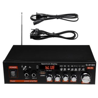 Amplificateur de puissance numerique Bluetooth HiFi 1000 W Mini amplificateur audio stereo Utilisation de voiture e domicile - Prise UE