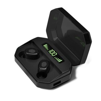 Bakeey M8 9D HiFi bluetooth 5.0 casque CVC8.0 sans fil TWS casque de basse etanche double ecouteurs avec boete de charge - Noir