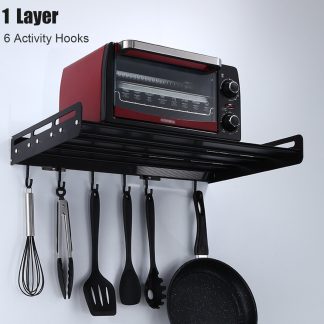 Nouveau support de four e micro-ondes suspendu support de rangement etagere support de cuisine gain de place - Couche double
