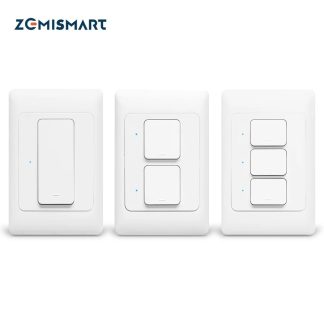 Zemismart nouveau Design Zigbee3.0 interrupteur d'eclairage e poussoir SmartThings contrele US AU interrupteurs muraux physiques interrupteur e bouton poussoir - 1CH